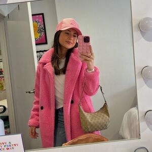 Pink Women's Fuzzy Coat